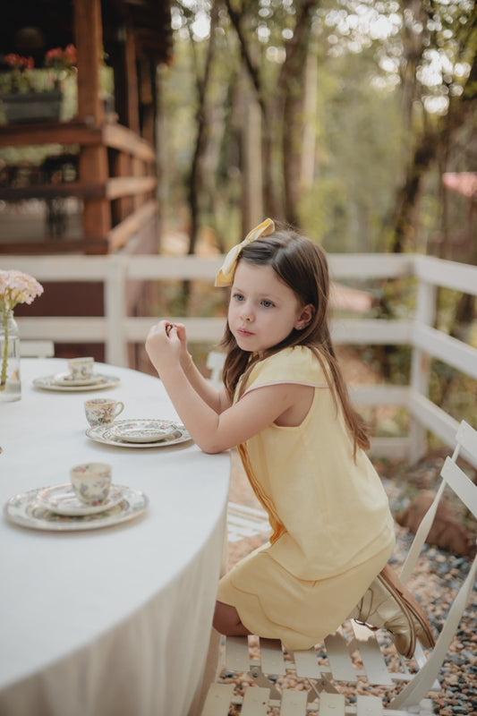 Conjunto ondas amarelo